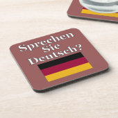 Sprichst du Deutsch? Auf Deutsch. Flag Getränkeuntersetzer (Linke Seite)