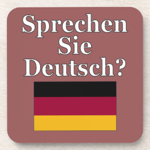 Sprichst du Deutsch? Auf Deutsch. Flag Getränkeuntersetzer