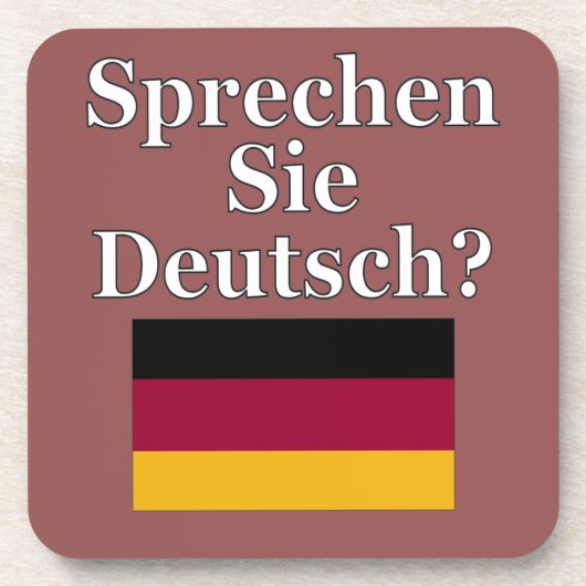 Sprichst du Deutsch? Auf Deutsch. Flag Getränkeuntersetzer (Vorderseite)