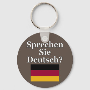Sprichst du Deutsch? Auf Deutsch. Flag Schlüsselanhänger