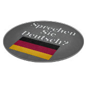 Sprichst du Deutsch? Auf Deutsch. Flag Schneidebrett (Ecke)