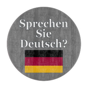 Sprichst du Deutsch? Auf Deutsch. Flag Schneidebrett