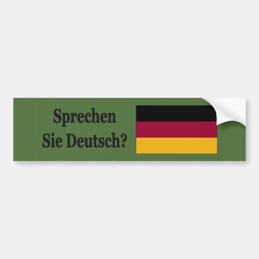 Sprichst du Deutsch? Auf Deutsch. Flaggenbf Autoaufkleber (Vorne)