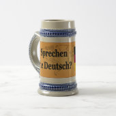 Sprichst du Deutsch? Auf Deutsch. Flaggenbf Bierglas (Vorderseite Links)