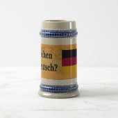 Sprichst du Deutsch? Auf Deutsch. Flaggenbf Bierglas (Mittel)