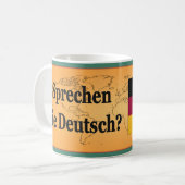 Sprichst du Deutsch? Auf Deutsch. Flaggenbf Kaffeetasse (Vorderseite Links)