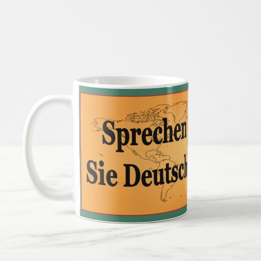 Sprichst du Deutsch? Auf Deutsch. Flaggenbf Kaffeetasse (Links)