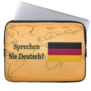 Sprichst du Deutsch? Auf Deutsch. Flaggenbf Laptopschutzhülle