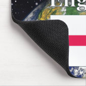 Sprichst du Englisch? Auf Englisch. Flag & Erde Mousepad (Ecke)
