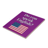"Sprichst du Englisch?" auf Englisch. Flag Fliese (Seite)