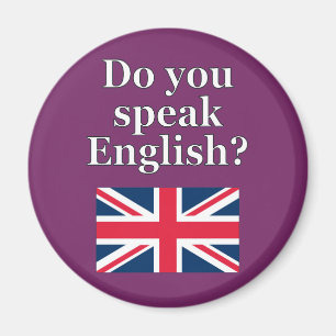 "Sprichst du Englisch?" auf Englisch. Flag Magnet