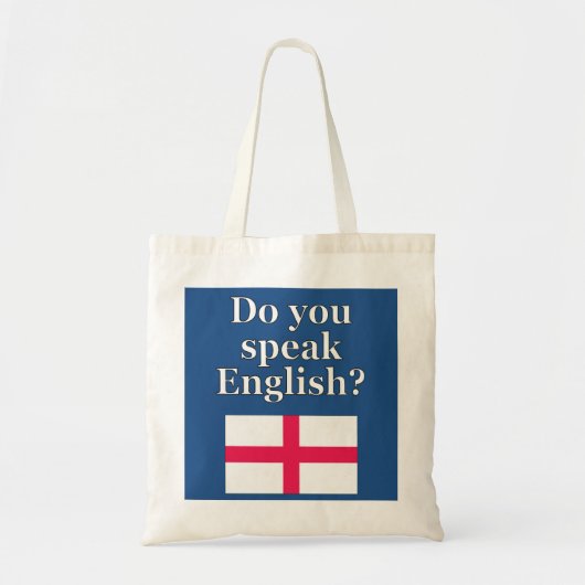 "Sprichst du Englisch?" auf Englisch. Flag Tragetasche (Vorne)