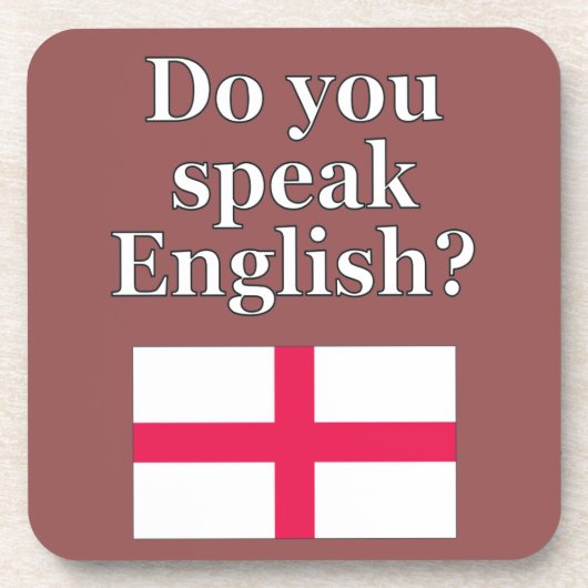"Sprichst du Englisch?" auf Englisch. Flag Untersetzer (Vorderseite)
