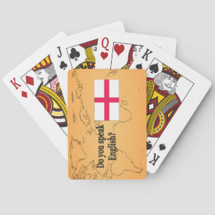 "Sprichst du Englisch?" auf Englisch. Flaggenbf Spielkarten