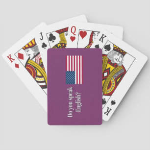 Sprichst du Englisch? Auf Englisch. Flaggenwanne Spielkarten