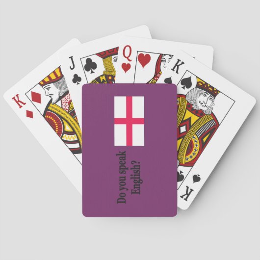 Sprichst du Englisch in Englisch.Flag bf? Spielkarten (Rückseite)