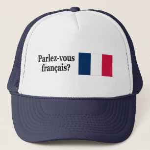 Sprichst du Französisch? Auf Französisch. Flaggenb Truckerkappe