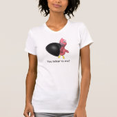 Sprichst du mit mir? Flamingo lustig T-Shirt (Vorderseite)