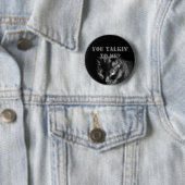 Sprichst du mit mir? Mit schwarzer Katze Button (Beispiel)