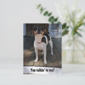 Sprichst du mit mir? postkarte (Stehend Vorderseite)