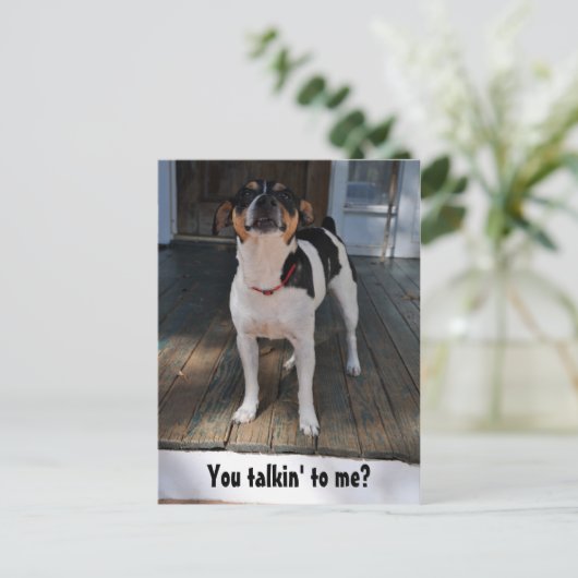 Sprichst du mit mir? postkarte (Stehend Vorderseite)