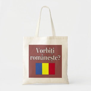 Sprichst du Rumänisch? Auf Rumänisch. Flag Tragetasche