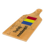 Sprichst du Rumänisch? Auf Rumänisch. Flaggenbf Schneidebrett (Ecke)