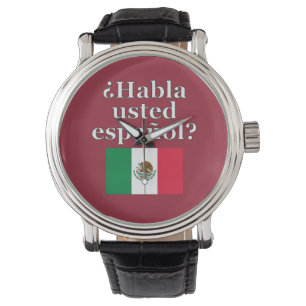 Sprichst du Spanisch? Auf Spanisch. Flag Armbanduhr