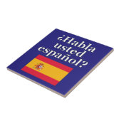 Sprichst du Spanisch? Auf Spanisch. Flag Fliese (Seite)