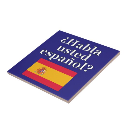 Sprichst du Spanisch? Auf Spanisch. Flag Fliese (Seite)
