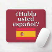 Sprichst du Spanisch? Auf Spanisch. Flag Mousepad (Mit Mouse)