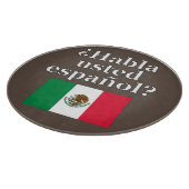 Sprichst du Spanisch? Auf Spanisch. Flag Schneidebrett (Ecke)