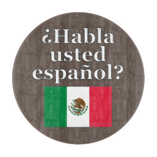 Sprichst du Spanisch? Auf Spanisch. Flag Schneidebrett