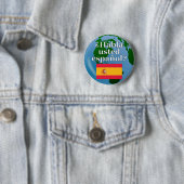 Sprichst du Spanisch? Auf Spanisch. Flagge & Globu Button (Beispiel)