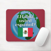 Sprichst du Spanisch? Auf Spanisch. Flagge & Globu Mousepad (Mit Mouse)
