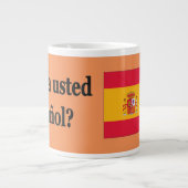 Sprichst du Spanisch? Auf Spanisch. Flaggenbf Jumbo-Tasse (Vorderseite)