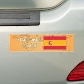 Sprichst du Spanisch? Auf Spanisch. Flaggenwanne Autoaufkleber (Auf Auto)