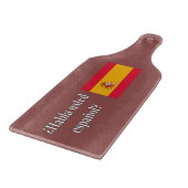 Sprichst du Spanisch? Auf Spanisch. Flaggenwanne Schneidebrett (Ecke)