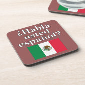 Sprichst du Spanisch? Spanisch. Flag Untersetzer (Linke Seite)
