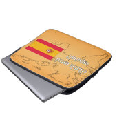 Sprichst du Spanisch? Spanisch. Flaggenwanne Laptopschutzhülle (Vorne Knopf)