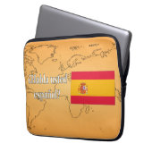 Sprichst du Spanisch? Spanisch. Flaggenwanne Laptopschutzhülle (Vorderseite Links)