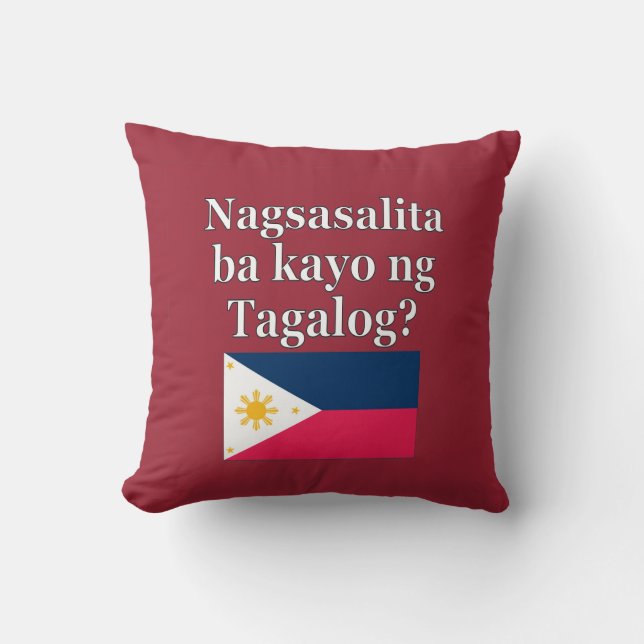 Sprichst du Tagalog? In Tagalog. Flag Kissen (Vorderseite)