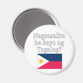 Sprichst du Tagalog? In Tagalog. Flag Magnet (Vorderseite/Rückseite)