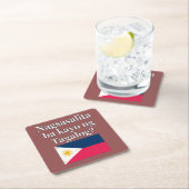 Sprichst du Tagalog? In Tagalog. Flag Rechteckiger Pappuntersetzer (Vor Ort)