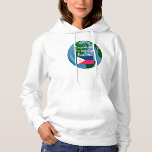 Sprichst du Tagalog? In Tagalog. Flagge & Globus Hoodie
