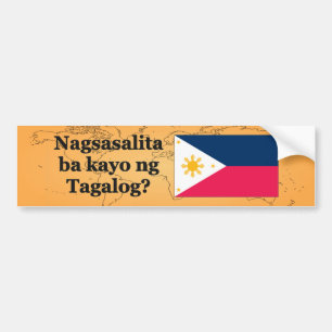 Sprichst du Tagalog? In Tagalog. Flaggenbf Autoaufkleber