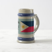 Sprichst du Tagalog? In Tagalog. Flaggenbf Bierglas (VorderseiteRechts)