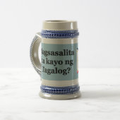 Sprichst du Tagalog? In Tagalog. Flaggenbf Bierglas (Vorderseite Links)
