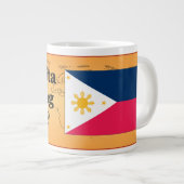 Sprichst du Tagalog? In Tagalog. Flaggenbf Jumbo-Tasse (Vorderseite Rechts)