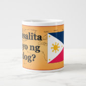 Sprichst du Tagalog? In Tagalog. Flaggenbf Jumbo-Tasse (Vorderseite)